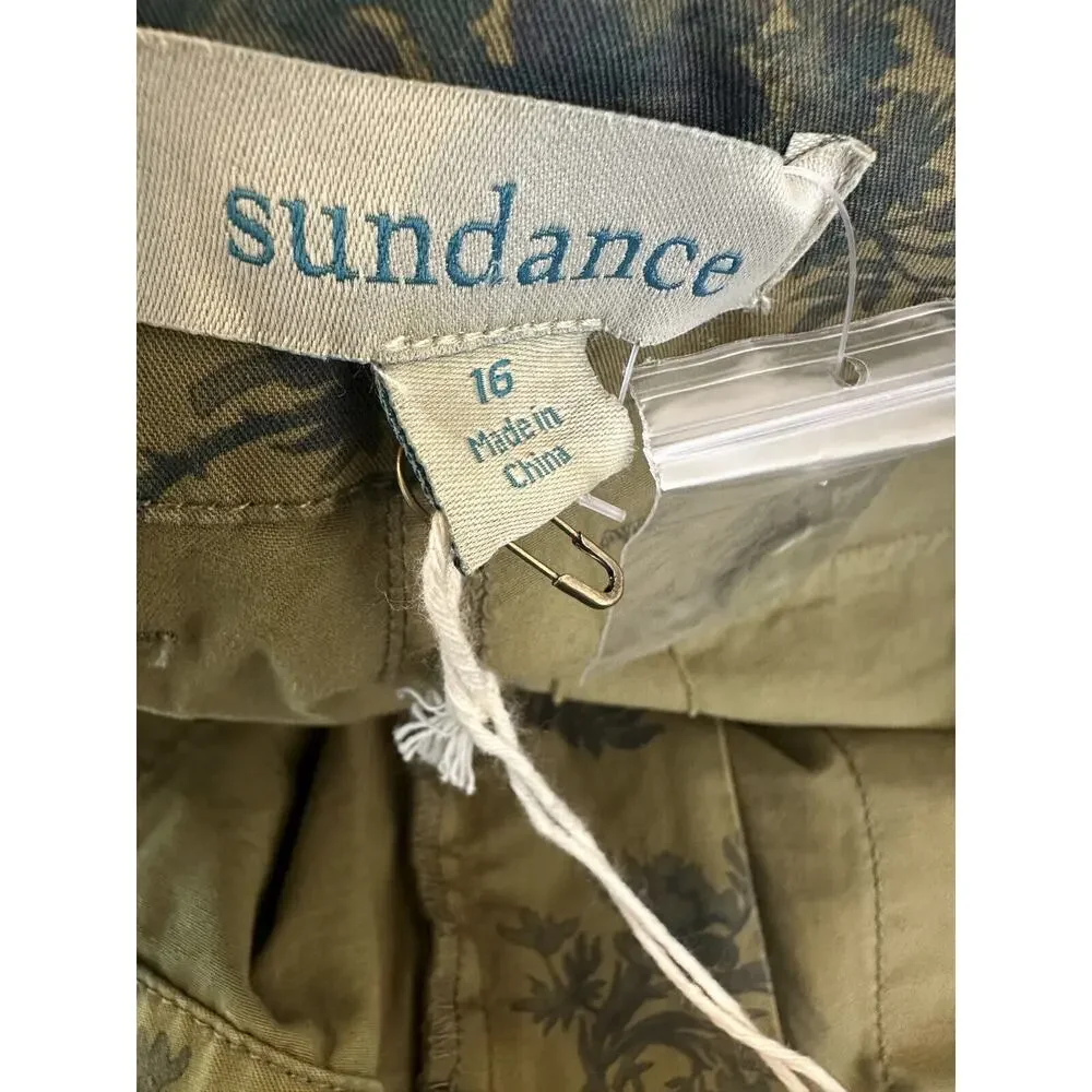 NWT Sundance Berenice Everyday Floral Pants Green Ankle Pant Women’s Size 16 - Picture 6 of 7